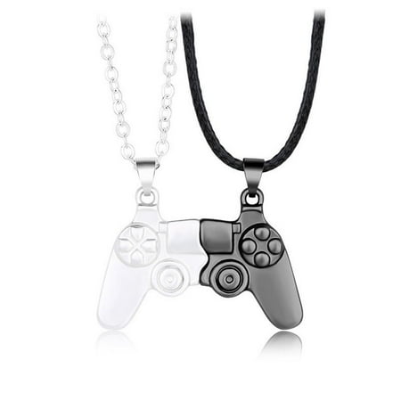 

IMSHIE 1 Pair Couple Necklace-Magnetic Game Controller Necklace|Men and Women Alloy Necklace|Couple Pendant Necklace|for Boyfriend and Girlfriend Holiday Gift