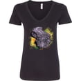 thumbnail image 3 of Inktastic Colorful Lurking Gator Women's V-Neck T-Shirt, 3 of 5