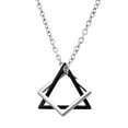 thumbnail image 2 of SmartBy Sweater Chain Geometric Pendants Electroplating Anti-rust Fade-resistant Neck Decoration Accessory Stacking Square Triangle Pendant Necklace Clothing Accessory, 2 of 8