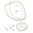 thumbnail image 5 of Xinyolin Wedding Jewelry Set Faux Pearl Necklace Earring Bracelet - Exquisite Inlaid Artistic Set, 5 of 7