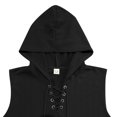 thumbnail image 5 of Sakmal Tank Tops for Men Black Hooded Black Drawstring Camisole Solid with Pockets Sleeveless Shirts for Men, 5 of 7