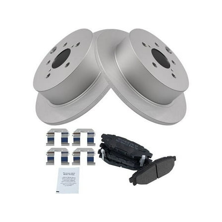 Rear Brake Pad and Rotor Kit 3 Piece - Compatible with 2014 - 2018 Subaru Forester 2.5L H4 2015 2016 2017