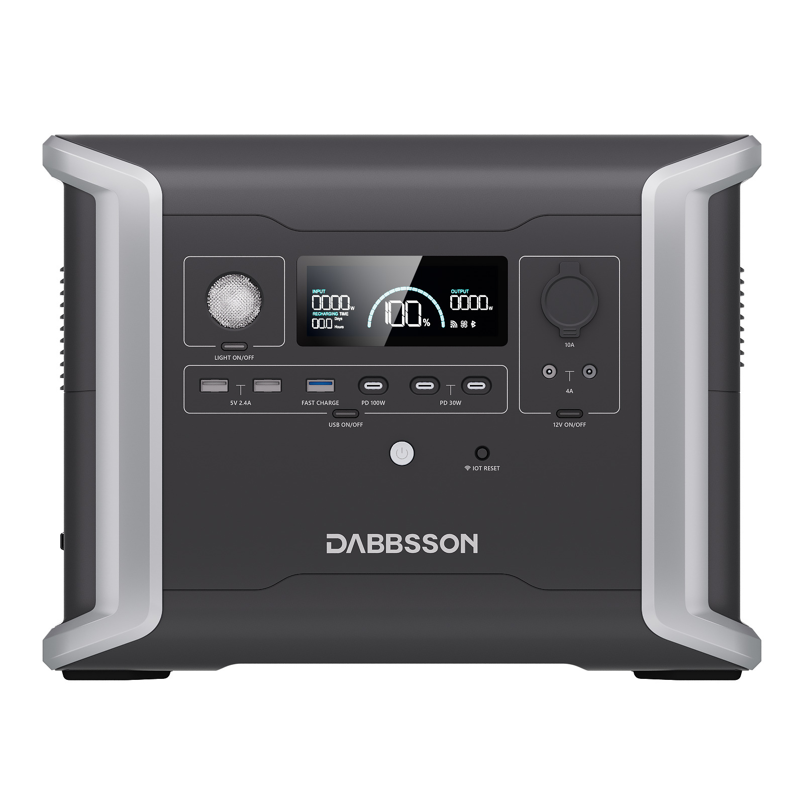 Dabbsson 1330Wh 1200W Portable Power Station Solar Generator, AC Output x4 Surge 2400W, EPS 15ms, 4500 cycles to 80% capacity, for Camping Road Trip
