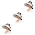 thumbnail image 1 of Guardurnaity Sombrero de algodón y lino para mujer, a prueba de viento, transpirable, plegable, para exteriores, senderismo, viajes, piscina, gorro Type1 NO1, 1 of 6