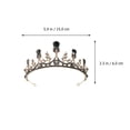thumbnail image 4 of MasteelfCA 1Pc Retro Rhinestone Crown Hairband Bridal Hairband Wedding Dress Hair Decor, 4 of 8