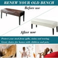 thumbnail image 5 of Bench Covers for Dining Room,Waterproof PU Dining Bench Cover Removable Bench Covers Stretch Washable Bench Seat Covers for Dining Room Bench Slipcover, 5 of 12