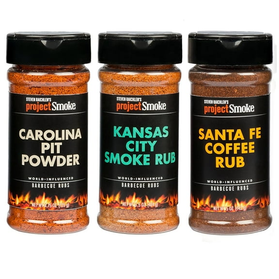 Steven Raichlen Project Smoke BBQ Spice Rub Seasoning - 3 Pack American Barbeque Gift Pack