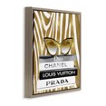 thumbnail image 2 of Stupell Industries Art Deco Zebra Stripes Fashion Books Brown Floating Frame Canvas Art, 18 x 18, by Madeline Blake, 2 of 7