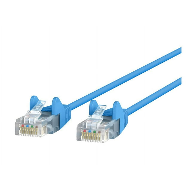 Belkin Slim - Patch cable - RJ-45 (M) to RJ-45 (M) - 20 ft - UTP - CAT 6 - molded, snagless - blue