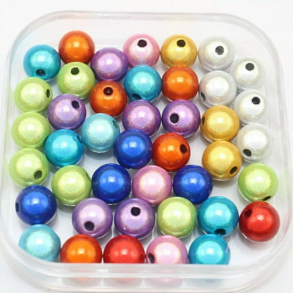 U8MO 500 Mixed Color 3D Illusion Miracle Round beads 8mm Spacer Craft DIY