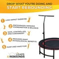 thumbnail image 4 of LEAPS & REBOUNDS 48" Adjusting Stability Bar & 48" Fitness Trampoline, Gray, 4 of 12