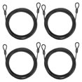 thumbnail image 1 of Candado de cable de seguridad Uxcell (1/8" Dia 12.5ft 110lb, Negro) (4 Pcs), 1 of 7