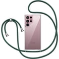 thumbnail image 2 of Clear Case for Samsung Galaxy S22 Ultra 5G with Adjustable Neck Lanyard Strap,Soft Slim TPU Shockproof Protective Cover for Samsung Galaxy S22 Ultra 5G-Dark Green, 2 of 11