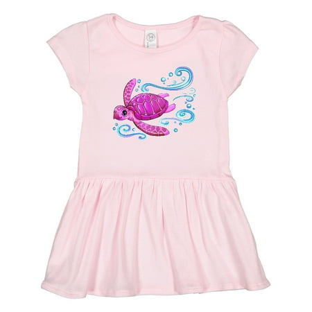 

Inktastic Cute Pink Sea Turtle Gift Toddler Girl Dress