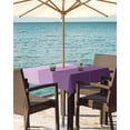 thumbnail image 3 of nqOlkjepod Purple Ombre Outdoor Tablecloth with Umbrella Hole & Zipper, Modern Abstract Art Farmhouse Striped Square Table Cover 60x60 Inch, Dining Waterproof Table Cloth Protector for Patio/Party, 3 of 7