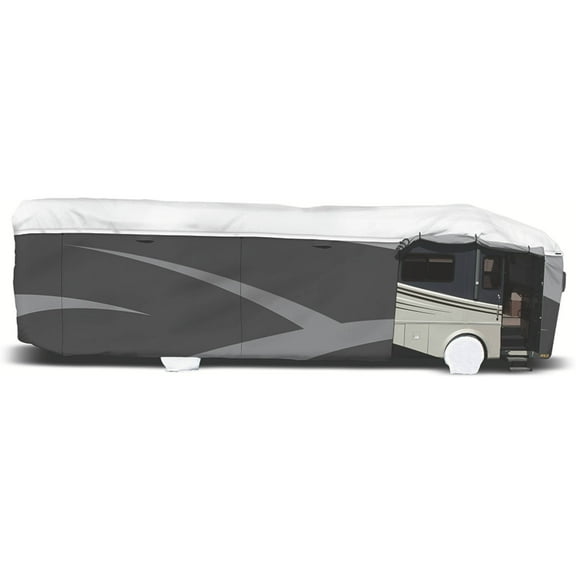 ADCO Class A Designer Series Tyvek Plus Wind RV Cover, Grey Polypropylene/White Tyvek