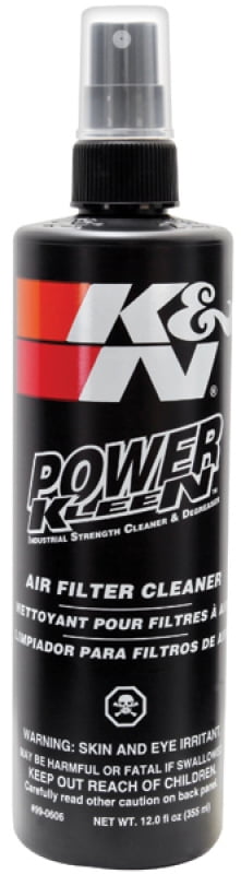 K&N Replacement Air Filter Cleaner and Degreaser: Power Kleen; 12 Oz Spray Bottle; Restore Engine Air Filter Performance, 99-0606