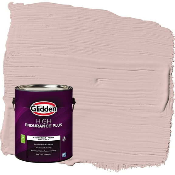 Glidden HEP Tea Time / Pink Semi-Gloss Interior Paint with Primer, 1 Gallon