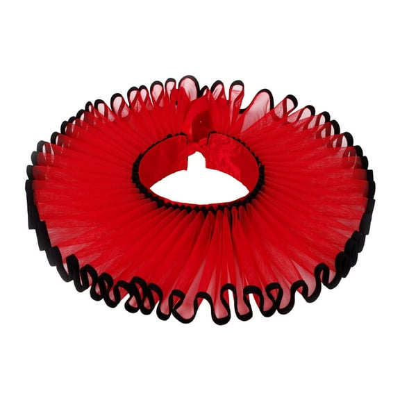 Neck Ruff Elizabethan Collar Ruffled Collar Detachable Fabric Accessory for Theater Costume Prop Parties