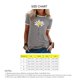 thumbnail image 5 of Camiseta de Mujer Cuello Redondo Manga Corta Cómoda Camiseta Transpirable para Fiesta Oficina Gris Claro M, 5 of 5