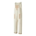 thumbnail image 2 of SAYOO Women Suspender Pants, Plain Color Plus-Size Button Shoulder Straps Short Overalls, Ladies Loose Short Pants One-Piece, 2 of 9