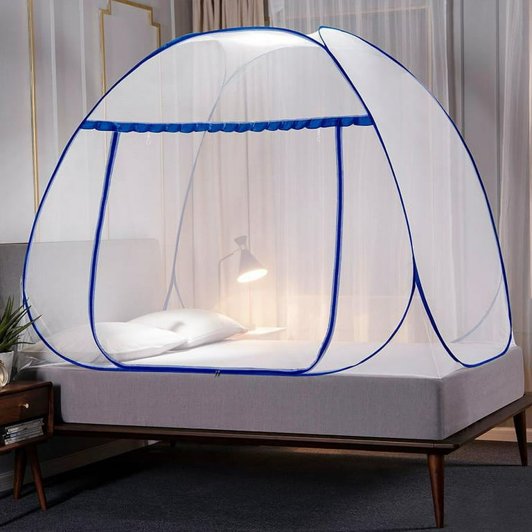Folding Mosquito Net for Bed, Portable Travel Mosquito Net Easy to Install  - Pop-up Mosquito Net Tent for Indoor and Outdoor