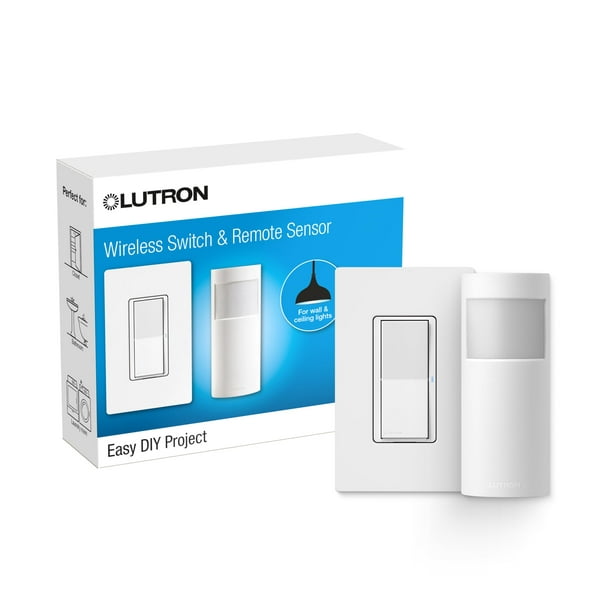 Interruptor de luz inalámbrico con sensor de movimiento Lutron Claro White
