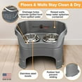 thumbnail image 5 of Neater Feeder Deluxe Mess Proof Dog Bowls Elevated for Large Dogs – Made in USA – No Spill Raised Dog Food Bowl Stand w/Leg Extensions – Stainless Steel Dog Food and Water Bowl Set, 5 of 6