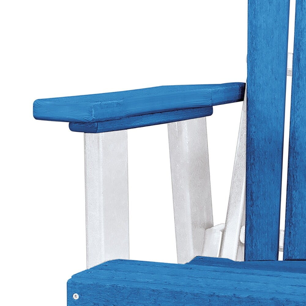 OS Home and Office Model Fan Back Balcony Glider Made in the USA- Blue, White