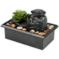 thumbnail image 4 of Jokapy Tabletop Water Fountain, Zen Meditation Indoor Fountain, with Soft LED Light & Pebbles, 5", 4 of 8