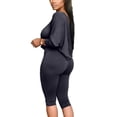 thumbnail image 3 of Frontwalk Ladies Loungwear Drawstring Nightwear Elastic Waist Sleepwear Women 2 Piece Outfits Lounge Sets Tops And Shorts Pjs Black 4XL, 3 of 4
