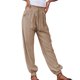 thumbnail image 3 of Pantalones cónicos para mujer, con cordón en la espalda, cintura elástica, pantalones casuales para yoga, correr, entrenamiento, senderismo, 3 of 8
