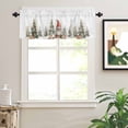 thumbnail image 2 of Christmas Valances for Windows Gnome Evergreen Cap Bells Watercolor Rod Pocket Curtain Valance Window Treatment Short Curtains for Kitchen Living Room, 60"x14", 2 of 5