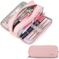 thumbnail image 2 of Estuche con Compartimentos para Oficina, Bolsa de Lápices, Organizador de Cosméticos (Rosa), 2 of 4
