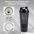 thumbnail image 5 of XTK Shaker Bottle 16OZ Protein Shaker Bottles with Mix Ball Portable Sports Water Bottle Leak Proof GYM Cup for Protein Mixes with Powder Storage & Pill Organizer, Idea for Pre Workout,BPA Free(black), 5 of 5