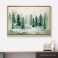 thumbnail image 3 of wall26 Framed Canvas Print Wall Art Pastel Green Pine Tree Forest Landscape Nature Wilderness Illustrations Fine Art Decorative Rustic Multicolor for Living Room, Bedroom, Office - 24"x36", 3 of 7