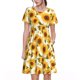 thumbnail image 1 of Balery Modern Elegant Sunflower Vestidos sueltos de manga corta para mujer, vestidos de verano 2025, vestidos casuales de corte A con vuelo., 1 of 6