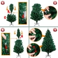thumbnail image 2 of Hengu 6ft Pre-Lit Fiber Optic Artificial Christmas Tree with Multicolor LED Lights, Metal Stand, 2 of 9