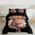 thumbnail image 2 of jejeloiu Kawaii Cow Cattle Full Size Comforter Sets,Farm Animal Bedding Comforter Set,Brown Black Bedding Sets For Boys Kids,Luxury Bedroom Decor Reversible,3-Piece, 2 of 8