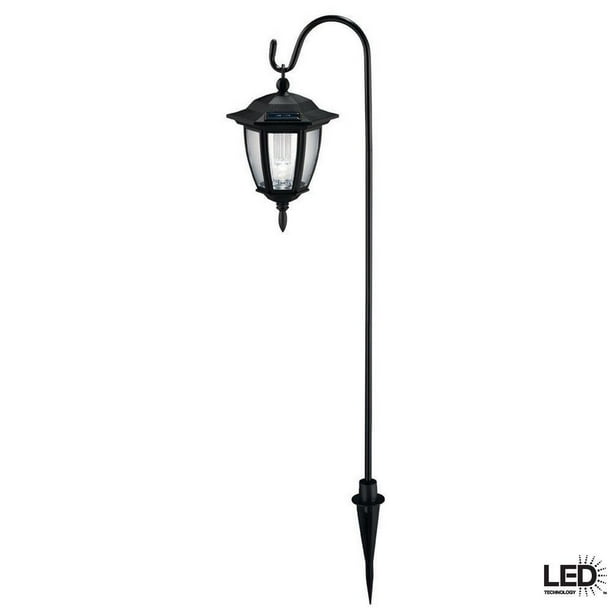 Outdoor Solar Led Black Coach Lights 4 Pack Plastic Construction Is Ideal For Installations Stake Design Installs Easily Into The Ground By Hampton Bay Com Outdoor Solar Led Black Coach Lights 4, Solar Powered Outdoor Coach Lights