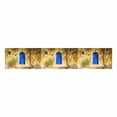 thumbnail image 2 of MKHERT Summer Blue Door of Yellow Greek House with Flowers Table Runner Home Decor for Kitchen Dining Wedding Party 16x72 Inch, 2 of 2