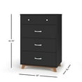 thumbnail image 5 of Child Craft Soho 42" Interlocking 4-Drawer Chest for Nursery or Bedroom, Tip-Resistant, Modern Style, Ebony, 5 of 6