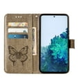 thumbnail image 2 of Dteck Samsung S21 Case, Butterfly Patterned Wallet Case, Magnetic Hand Strap Credit Card Holder Slots Synthetic Leather Kickstand Protective Cover For Samsung Galaxy S21, Gray, 2 of 11