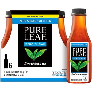Pure Leaf Zero Sugar Sweet Tea, 16.9 fl oz, 6 Pack
