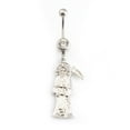 thumbnail image 2 of Anneau de Nombril avec Design Suspendu Grim Reaper 14G Acier Chirurgical, 2 of 11