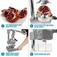 thumbnail image 4 of Zulay Professional Citrus Juicer - Manual Citrus Press and Orange Squeezer - Metal Lemon Squeezer, 4 of 6
