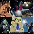 thumbnail image 4 of luces de camping, accesorios para camping, 4 modos de iluminación, luz de camping, impermeable, portátil, funciona con pilas, tienda de campaña de emergencia, bombilla LED para exteriores, 4 of 5