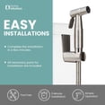 thumbnail image 4 of Home Intuition Non Electric Stainless Steel Handheld Bidet Sprayer for Toilet Seat Feminine Wash with 2 Pressure Option Shower Hose Seat Attachment, 4 of 7