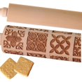 thumbnail image 1 of Rodillo en relieve, OLETNY Rodillo grande con textura de madera para hornear, galletas, rodillos con patrones decorativos, regalos de Navidad para madre, abuela y amigos, 1 of 4