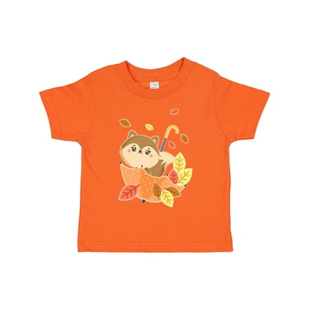 

Inktastic Cute Squirrel Playing in Umbrella with Autumn Leaves Gift Toddler Boy or Toddler Girl T-Shirt